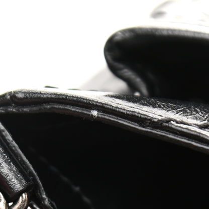 Saint Laurent Crinkled Lambskin Matelasse Monogram Baby Niki Chain Satchel Black 13 of 13