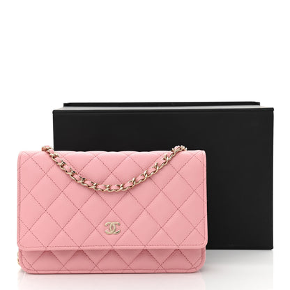 Chanel Caviar Quilted Wallet on Chain WOC Light Pink 12 of 12