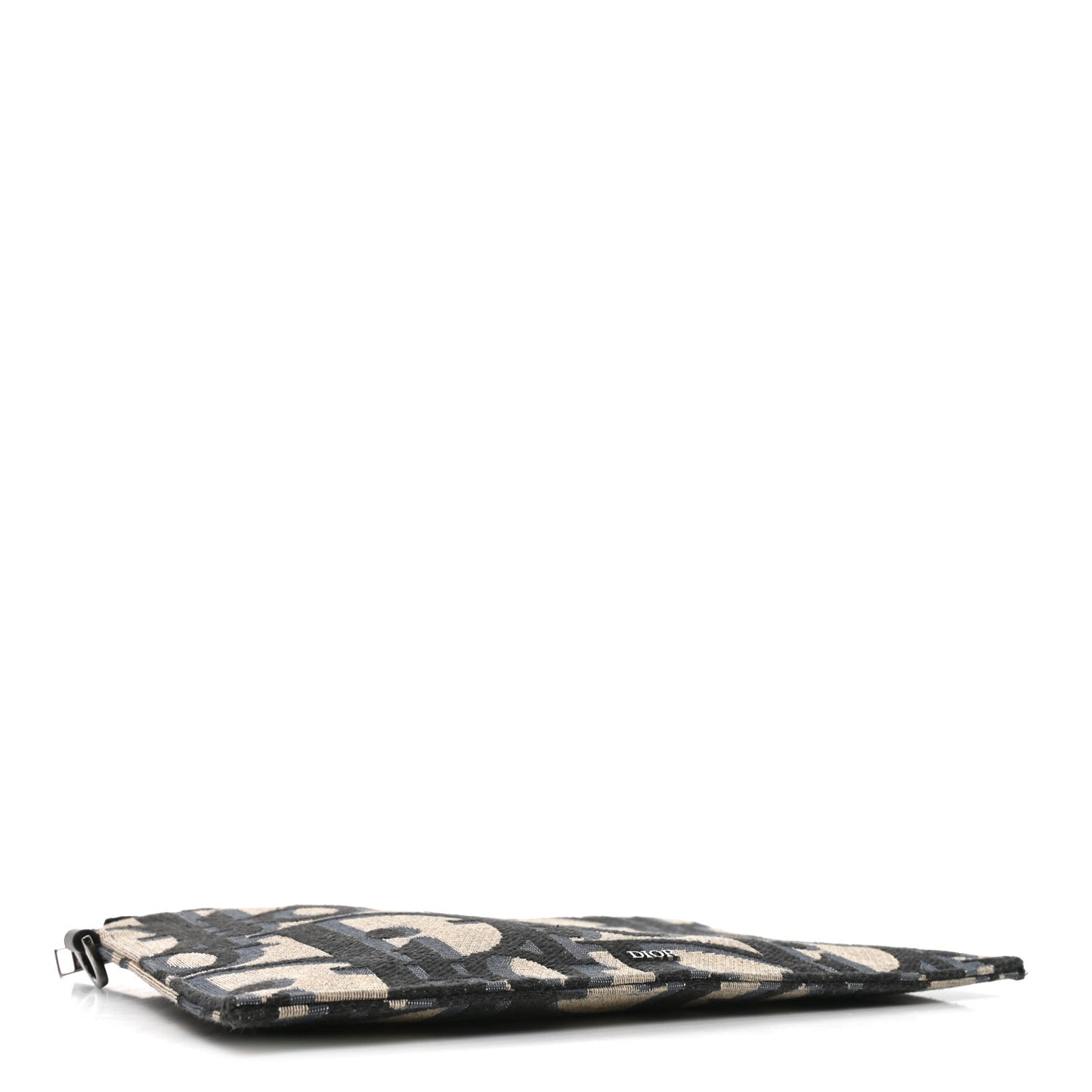 Maxi Oblique Jacquard A5 Zipped Pouch Blue