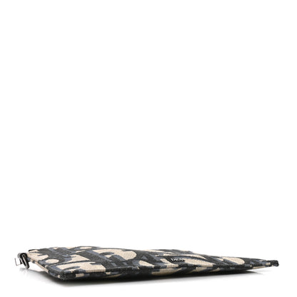 Christian Dior Maxi Oblique Jacquard A5 Zipped Pouch Blue 4 of 6