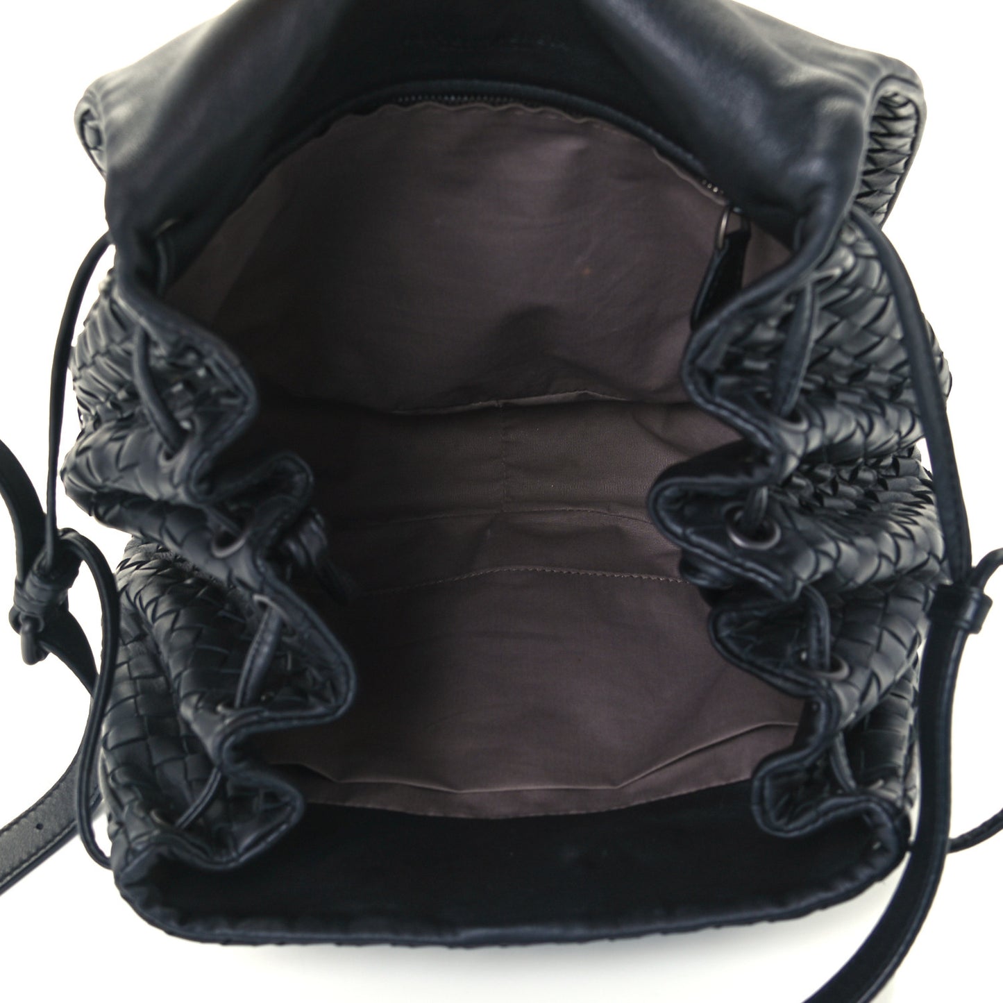 Nappa Intrecciato Message Bag Black