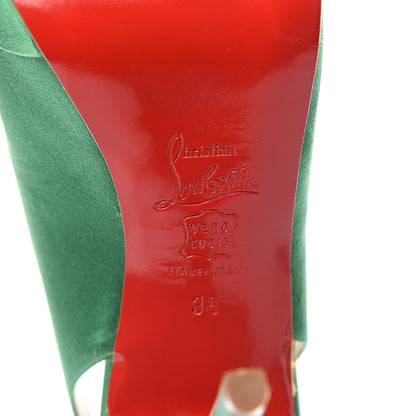 Christian Louboutin Satin Very Noeud 120 Pumps 38 Verde Imperiali 8 of 10