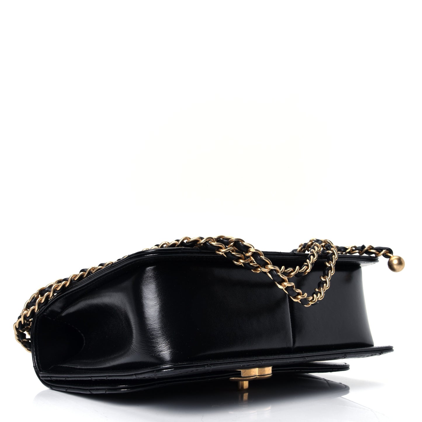Calfskin Quilted Perfect Fit Flap Black