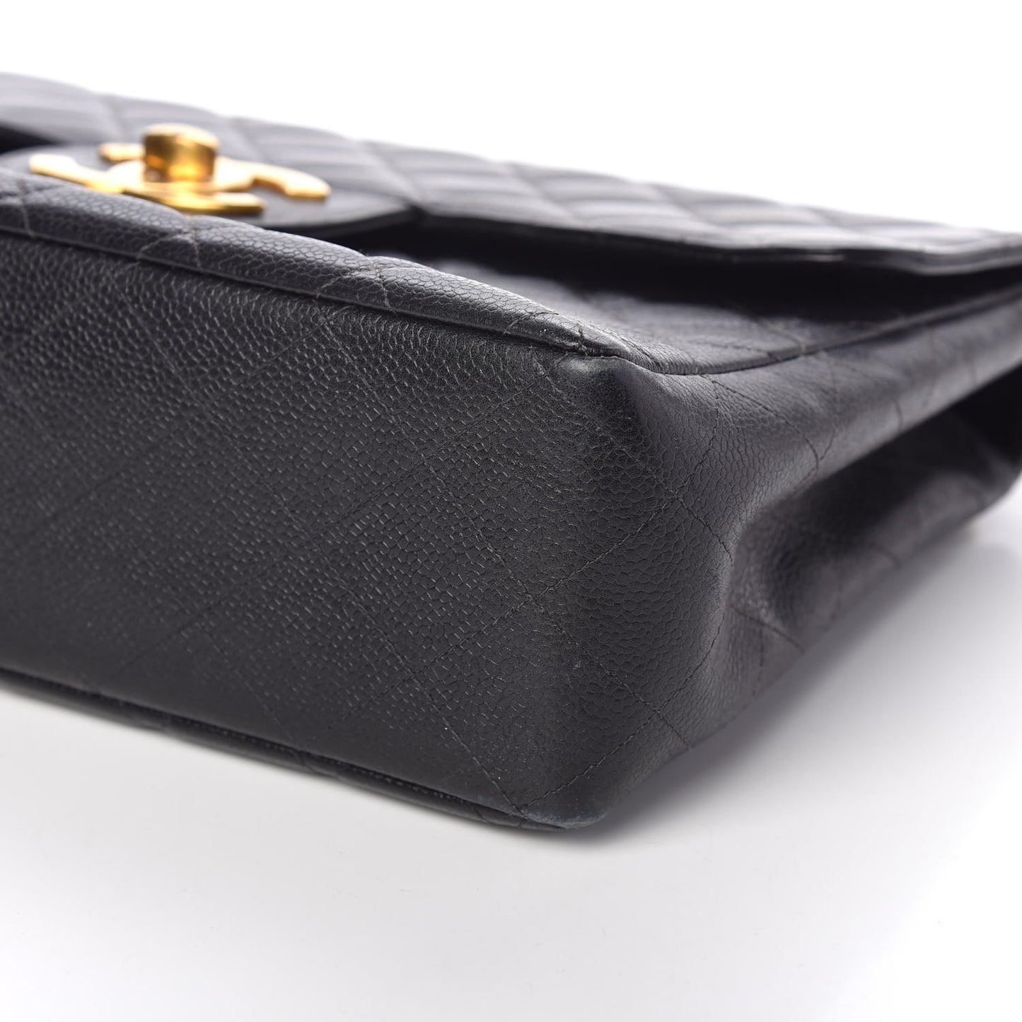 Caviar Quilted Jumbo Single Flap Black