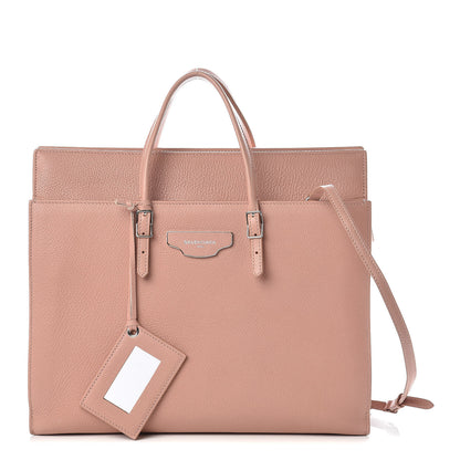 Balenciaga Grained Calfskin Plate Medium Portfolio Vieux Rose 1 of 11