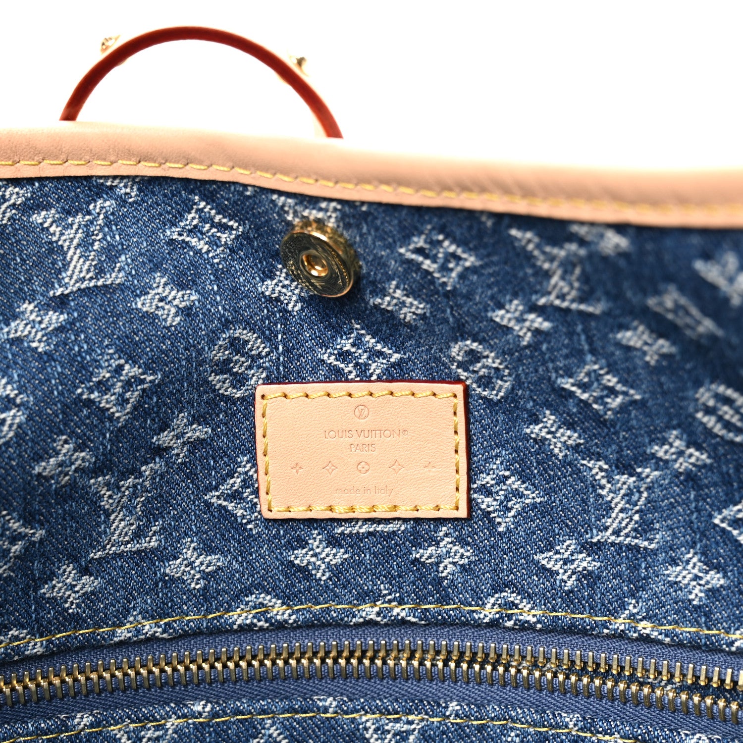 Louis Vuitton Monogram Denim CarryAll MM Blue 7 of 10