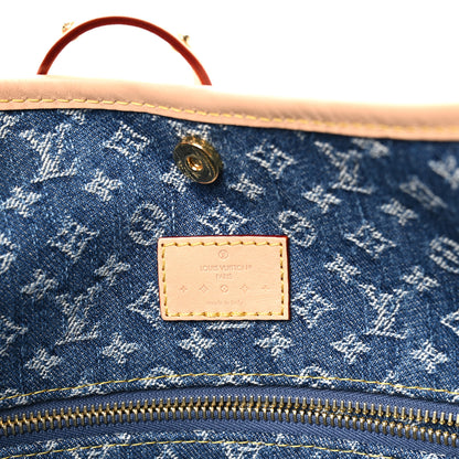 Louis Vuitton Monogram Denim CarryAll MM Blue 7 of 10