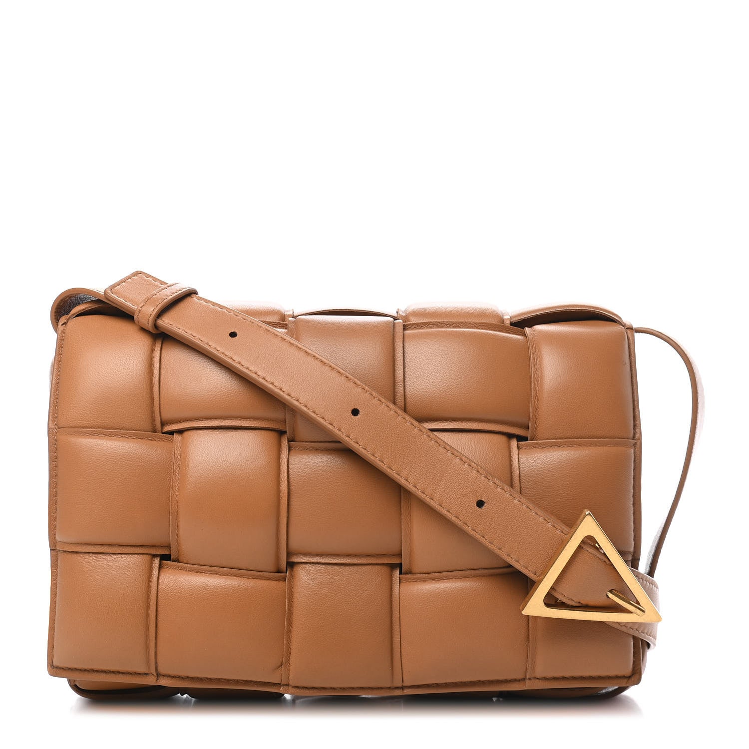 Bottega Veneta Nappa Maxi Intreccio Padded Cassette Crossbody Bag Caramel 1 of 7