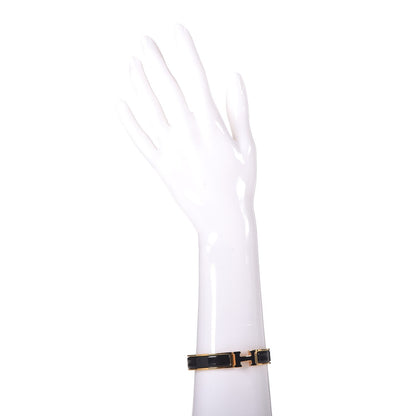 Hermes Enamel Narrow Clic Clac H Bracelet GM Black 2 of 6