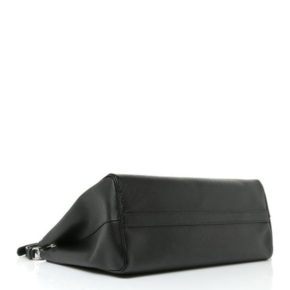 Prada Saffiano Cuir Medium Tote Black Fuoco 4 of 15