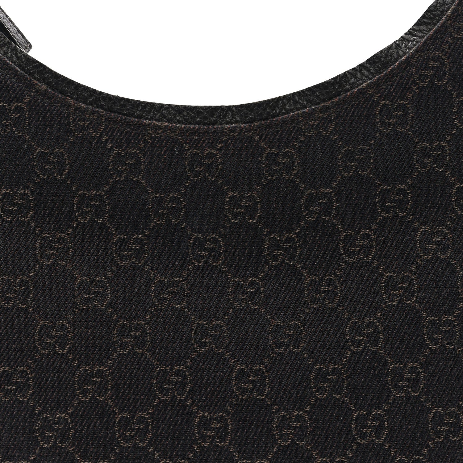 Gucci Denim Monogram Hobo Dark Brown 7 of 9