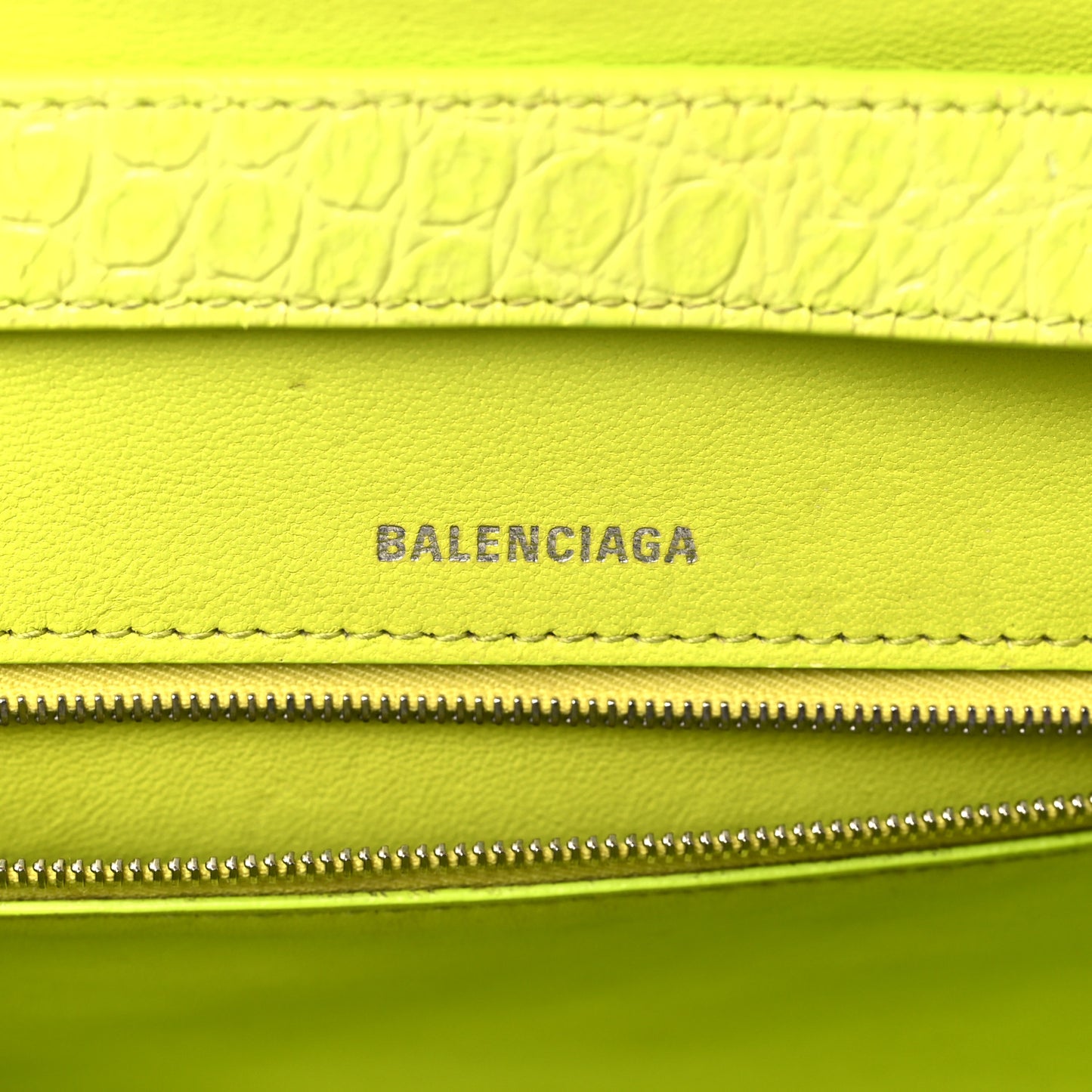 Shiny Calfskin Crocodile Embossed Small Hourglass Sling Shoulder Bag Lime