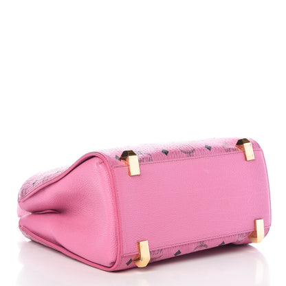 MCM Visetos Corina Shoulder Bag Pink 5 of 9