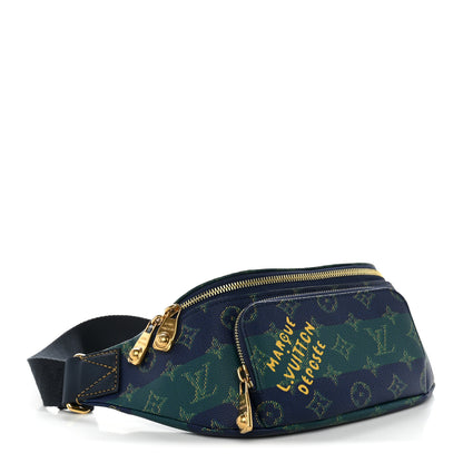Louis Vuitton Monogram Heritage Rush Bumbag Blue Stripes 4 of 10