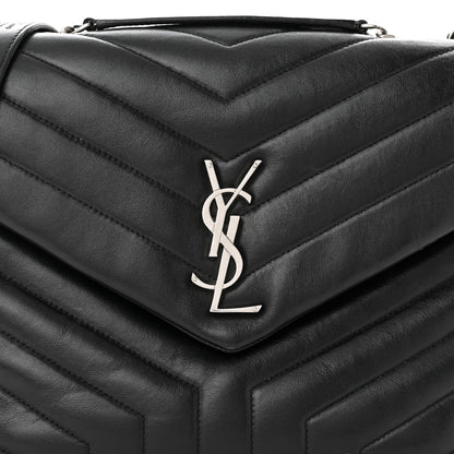 Saint Laurent Calfskin Y Quilted Monogram Medium Loulou Chain Satchel Black 8 of 11