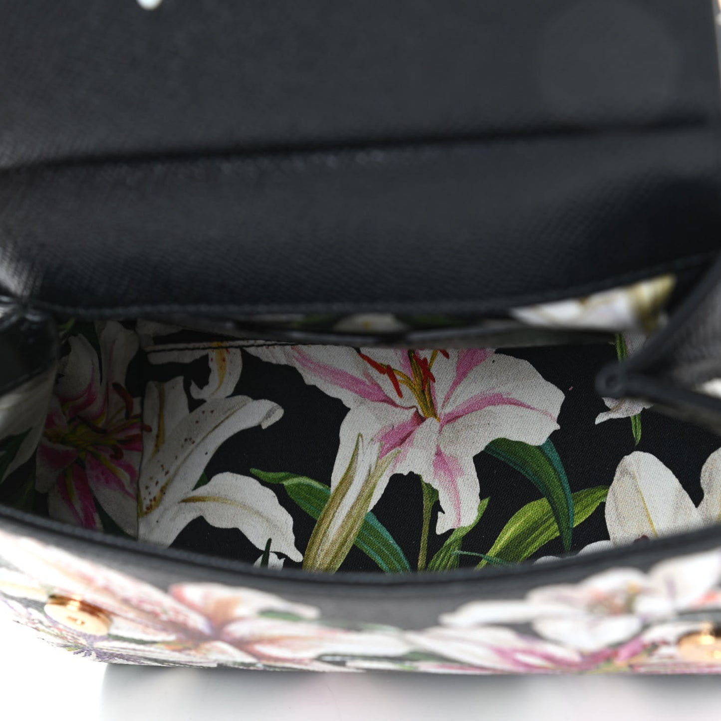 Dauphine Floral Print Small Miss Sicily Satchel Black Multicolor