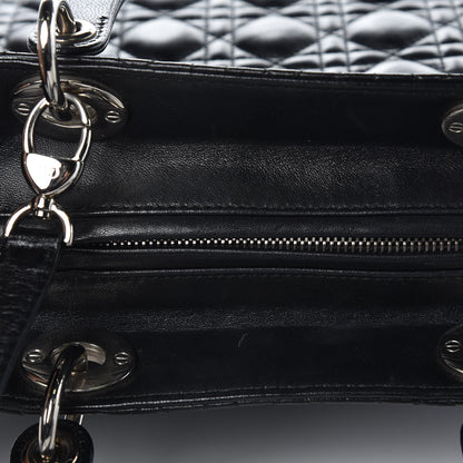 Christian Dior Lambskin Cannage Large Lady Dior Black 9 of 16