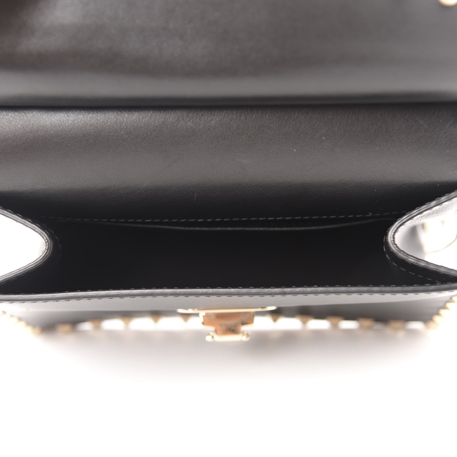 Valentino Garavani Calfskin Rockstud Crossbody Messenger Bag Black 5 of 11