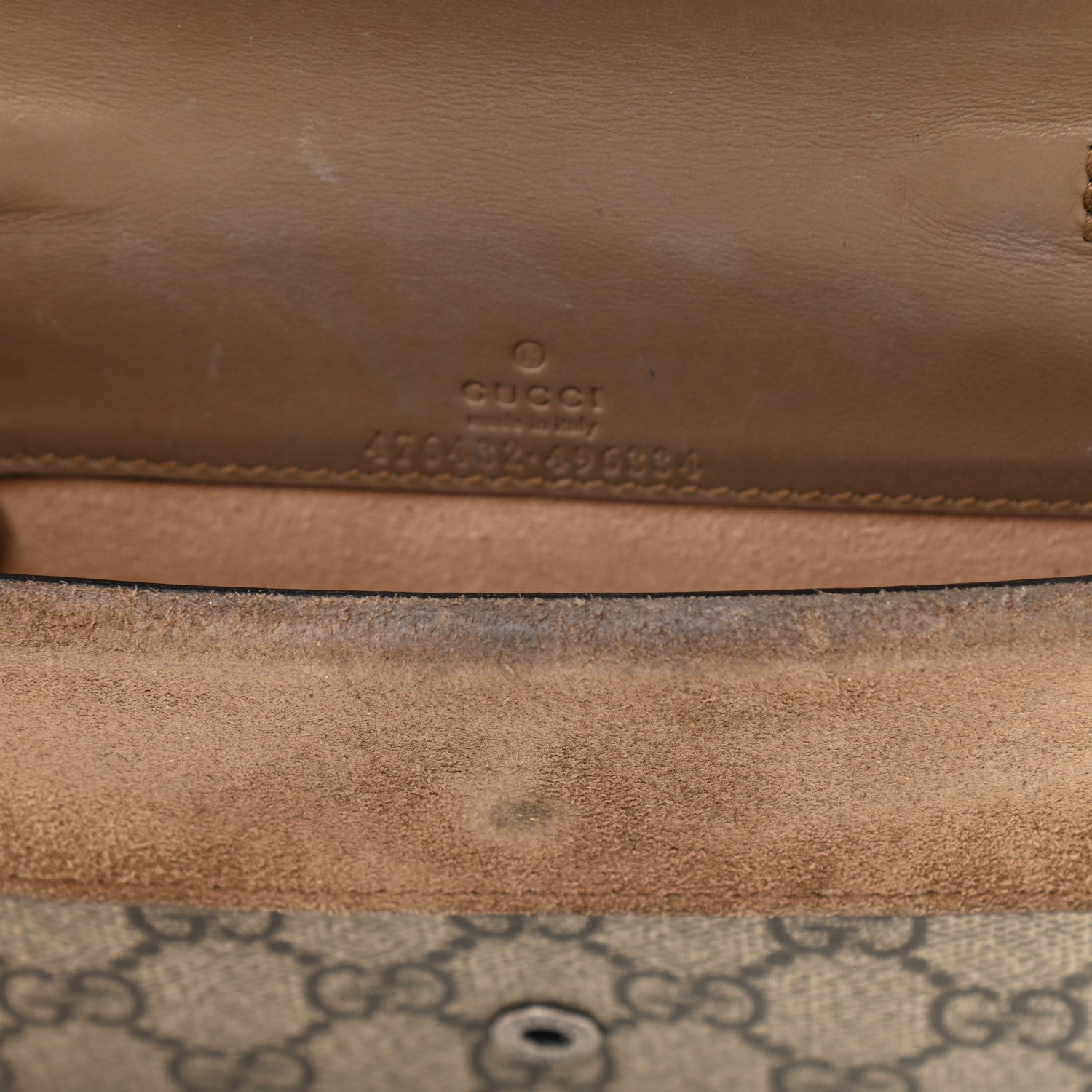 Gucci GG Supreme Monogram Super Mini Dionysus Shoulder Bag Taupe 7 of 11