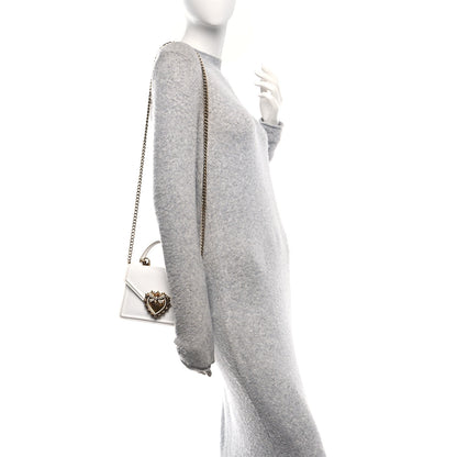 Dolce & Gabbana Smooth Calfskin Small Devotion Envelope Top Handle Bag White 2 of 9