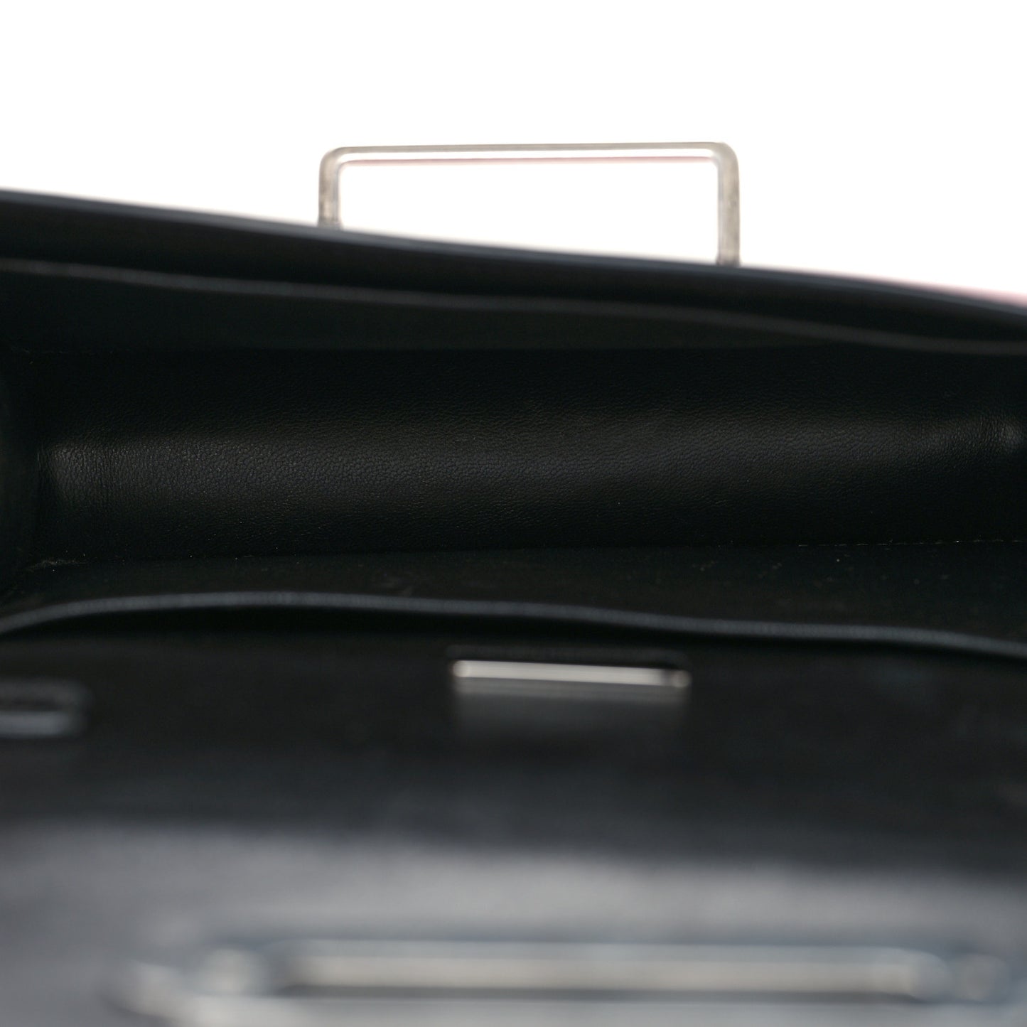 Metallic Vitello Saffiano Cahier Bag Ibisco Black