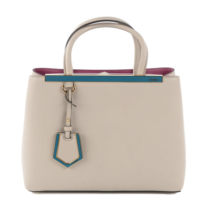Fendi Vitello Dolce Century Petite 2Jours Tote Grigio Polvere Ciclamino 1 of 9