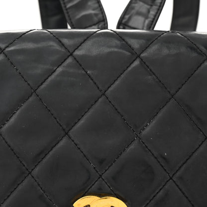 Chanel Patent Quilted Backpack Black 8 of 13