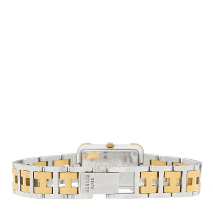 Hermes Stainless Steel 18mm Rectangle Croisiere Quartz Watch Gold 3 of 5