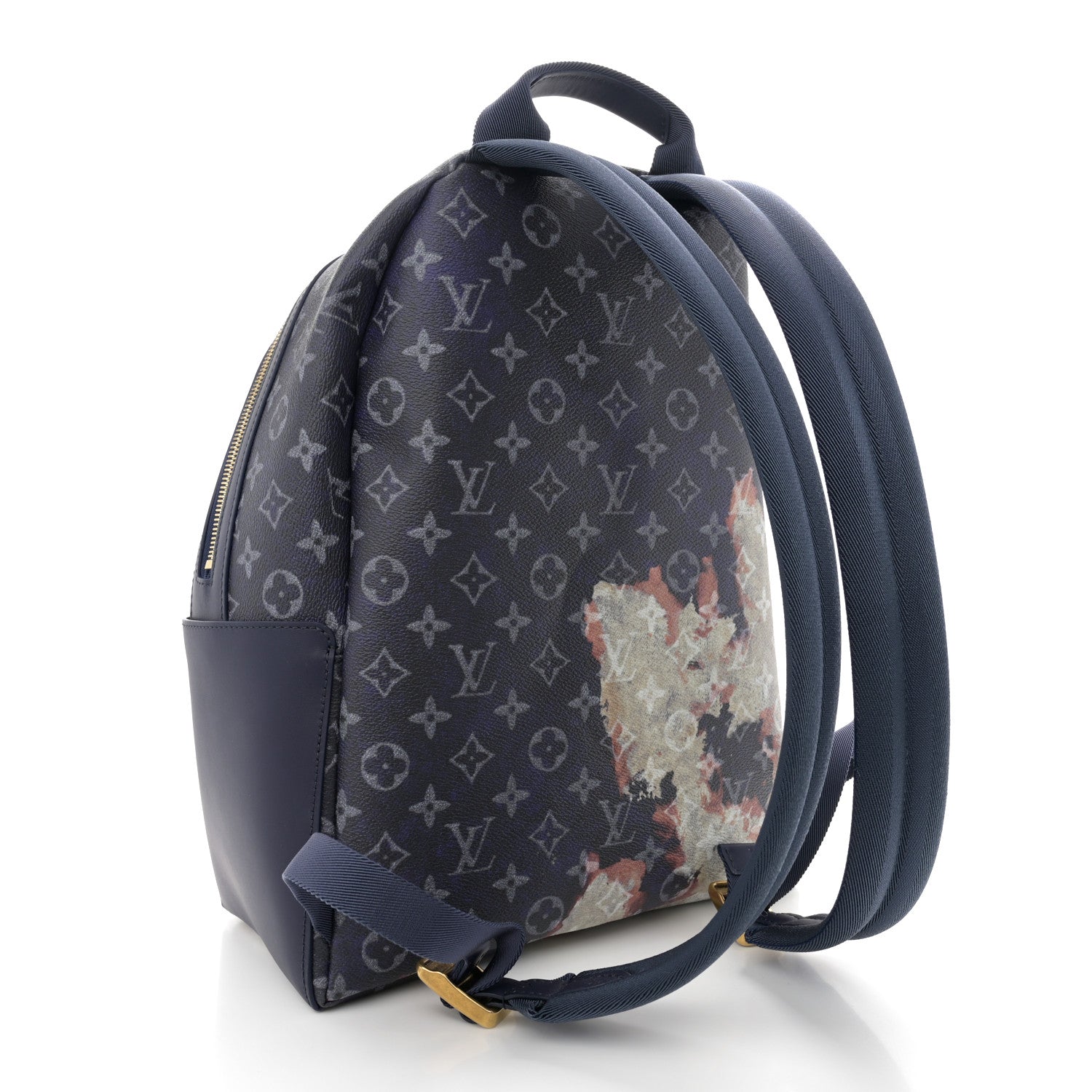 Louis Vuitton Monogram Bleach Discovery Backpack PM Ink Blue 3 of 9