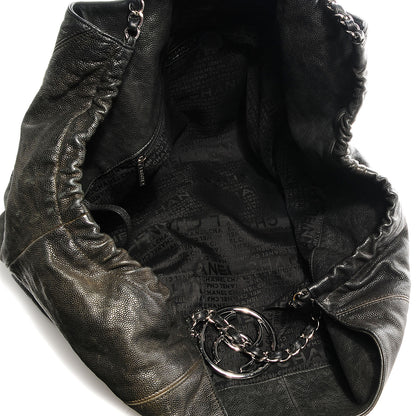 Chanel Distressed Caviar XL Coco Cabas Black 5 of 7