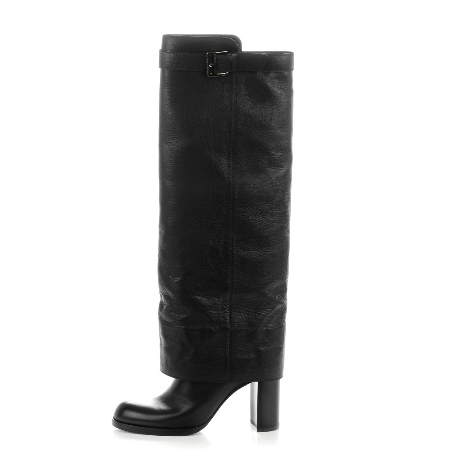 Chanel Calfskin Knee High Boots 38 Black 1 of 6