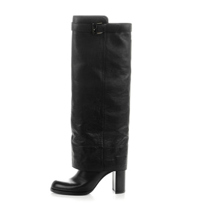 Chanel Calfskin Knee High Boots 38 Black 1 of 6