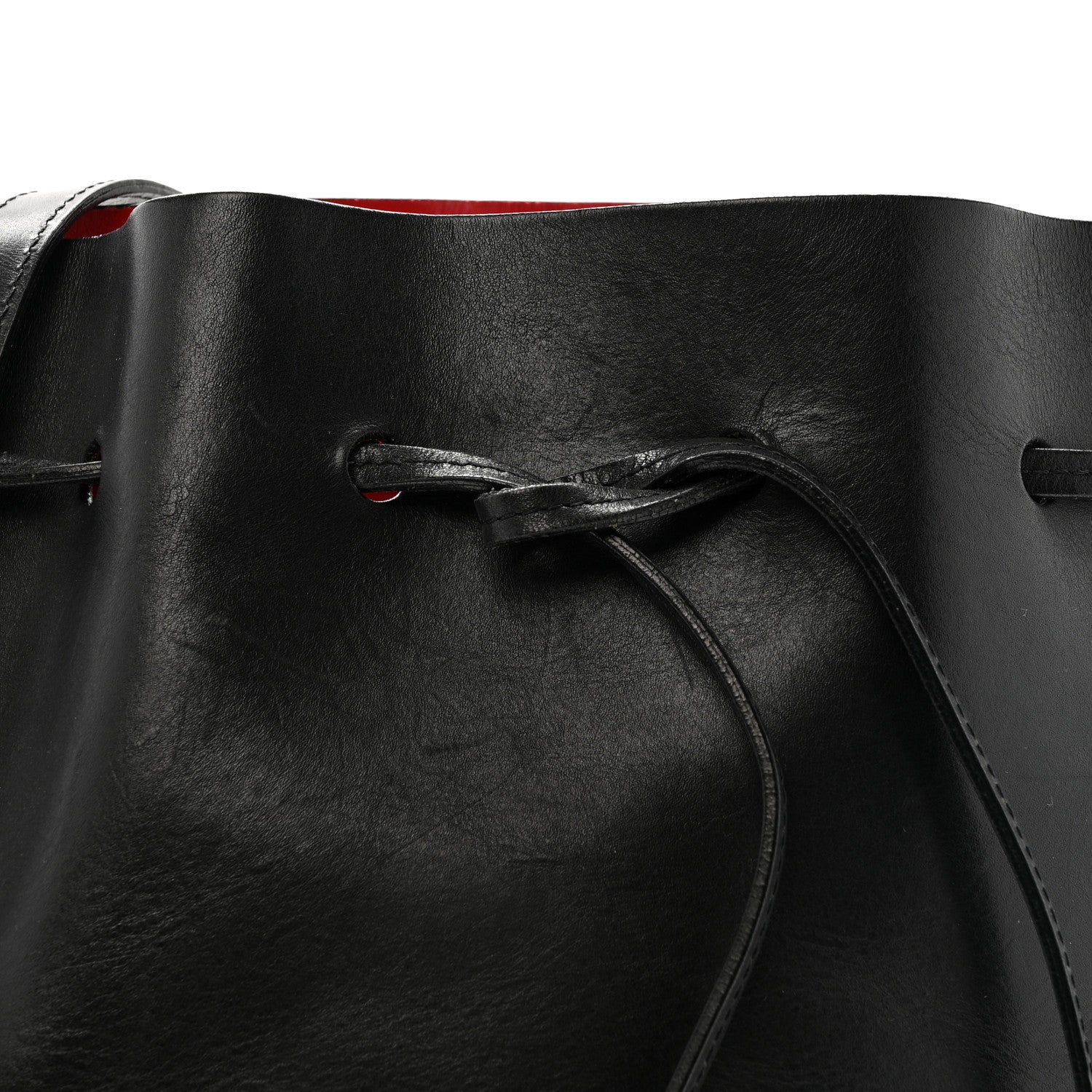Mansur Gavriel Vegetable Tanned Calfskin Bucket Bag Black Flamma 9 of 16