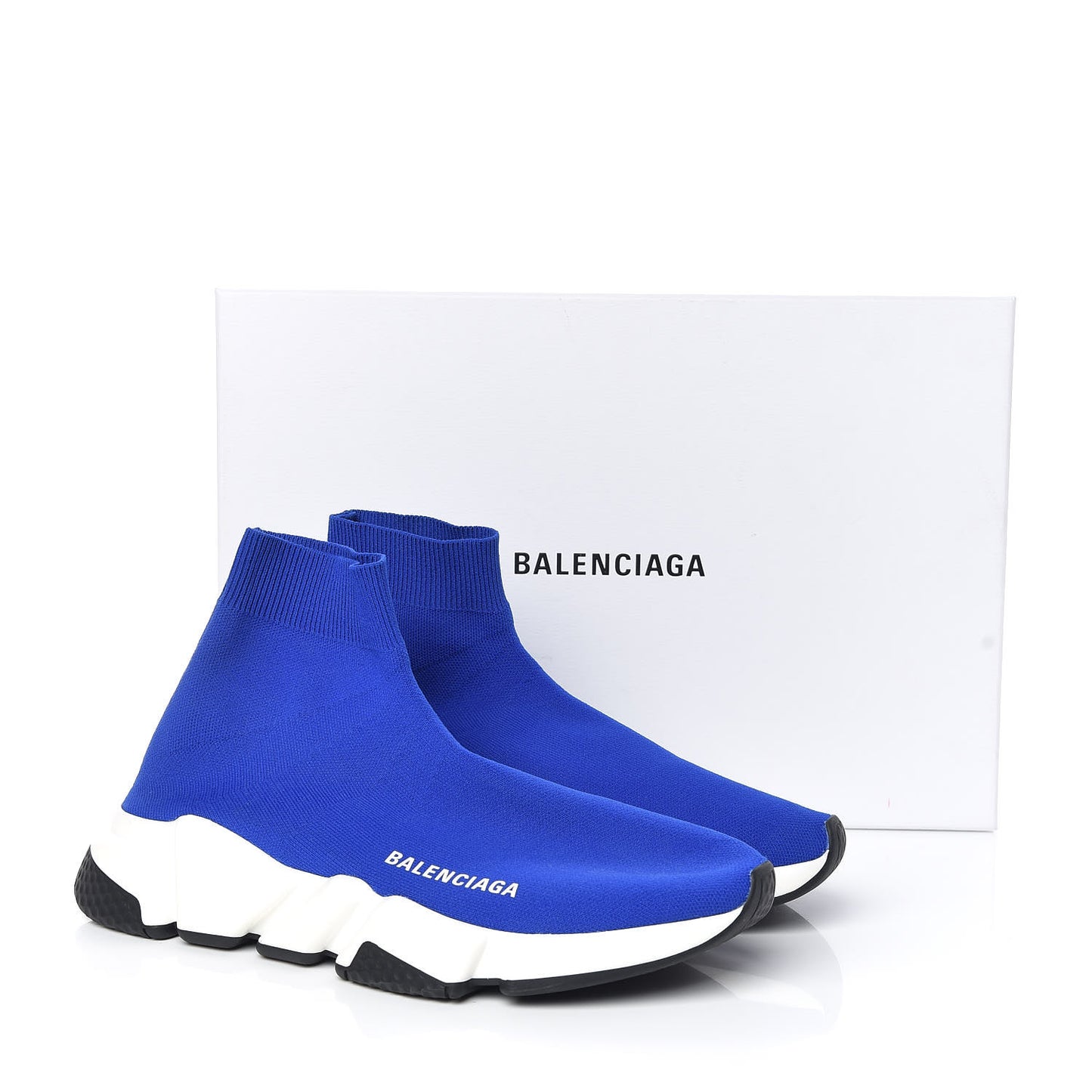 Neoprene Knit Womens Speed Sneakers 38 Bleu Saphir