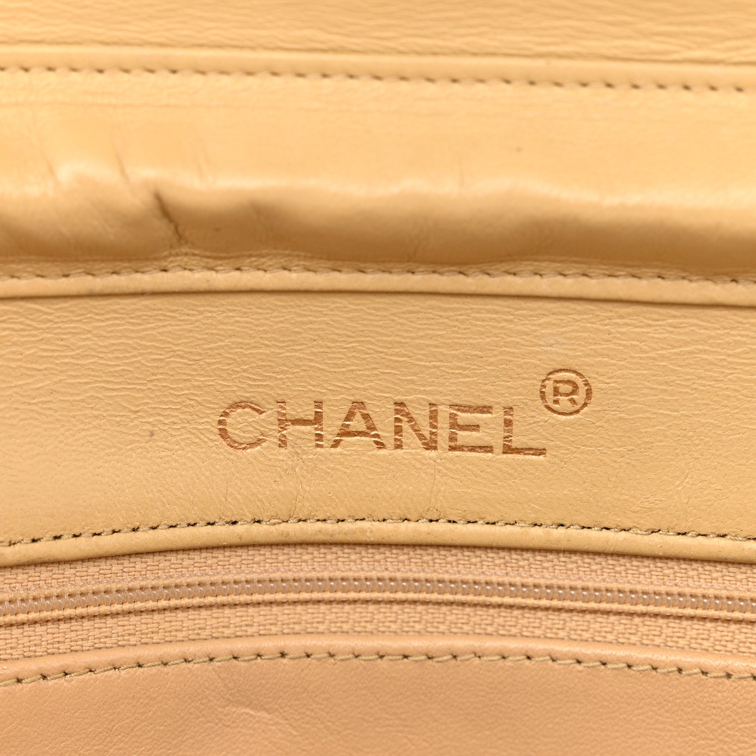 Chanel Lambskin Quilted Medium Single Flap Beige 7 of 12