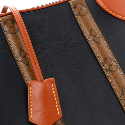 Louis Vuitton Calfskin Reverse Monogram Valisette PM Navy Caramel 12 of 12