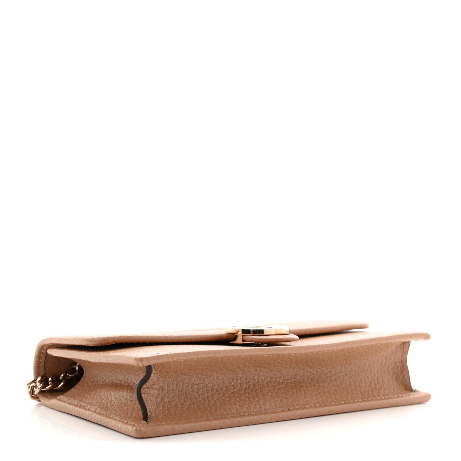 Gucci Dollar Calfskin Interlocking G Chain Wallet Camelia 4 of 10