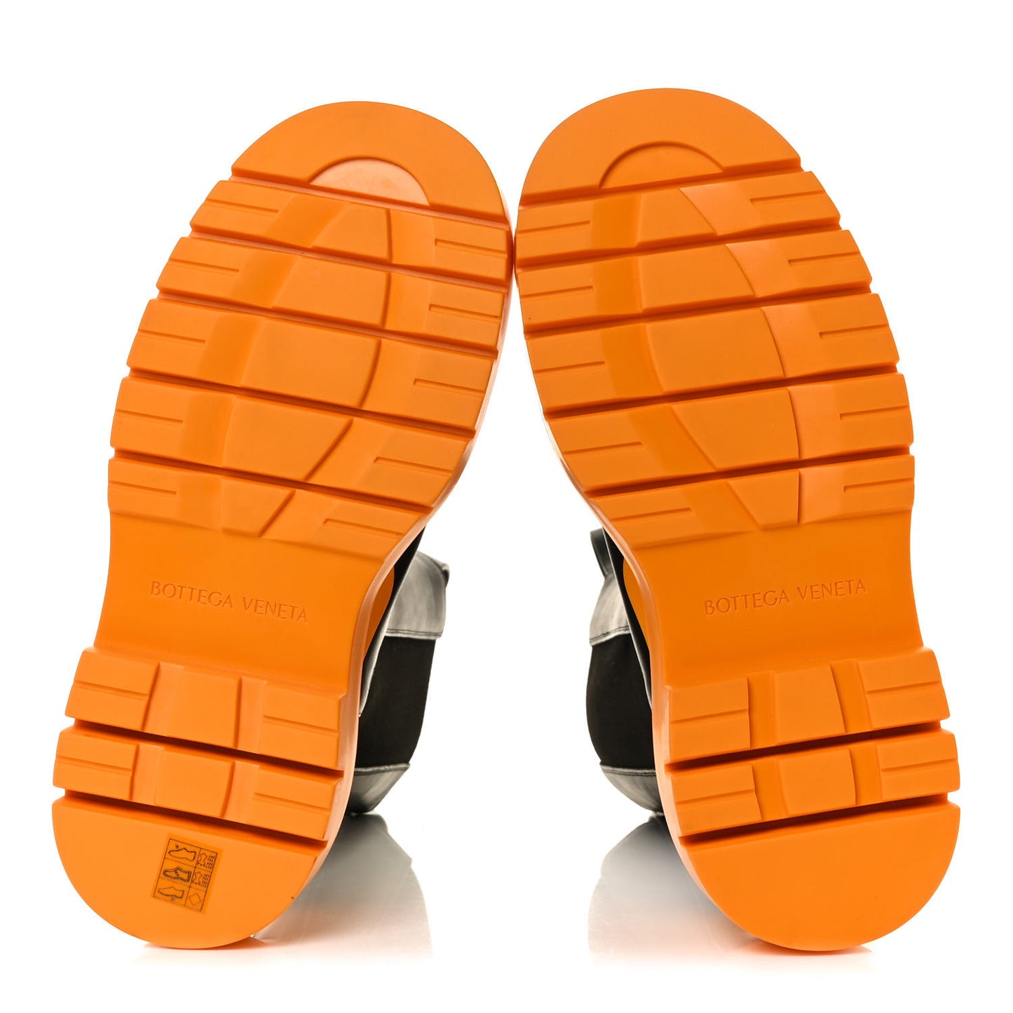 Calfskin The Tire Chelsea Boots 38 Black Tangerine