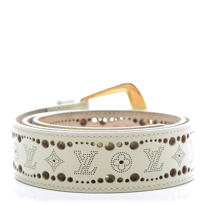 Louis Vuitton Nomade Perforation Belt 85 34 White 2 of 8
