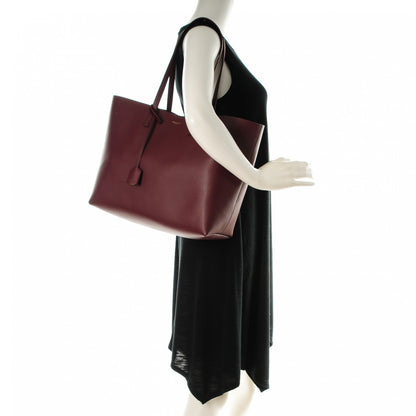 Saint Laurent Calfskin Large Shopping Tote Bordeaux 2 of 8