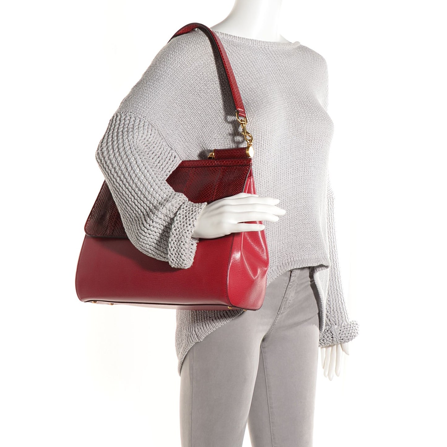 Ayers Calfskin Large Miss Sicily Satchel Red