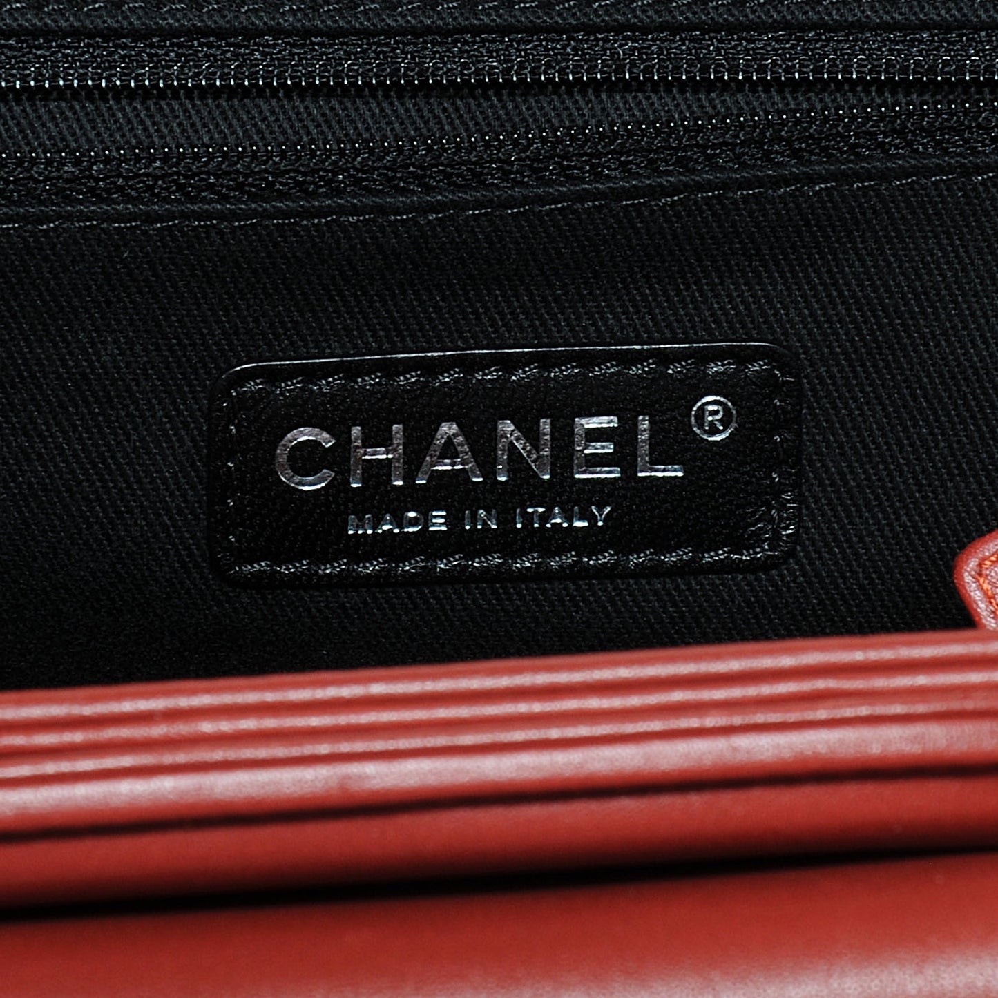 Iridescent Calfskin Large In The Mix Tote Red