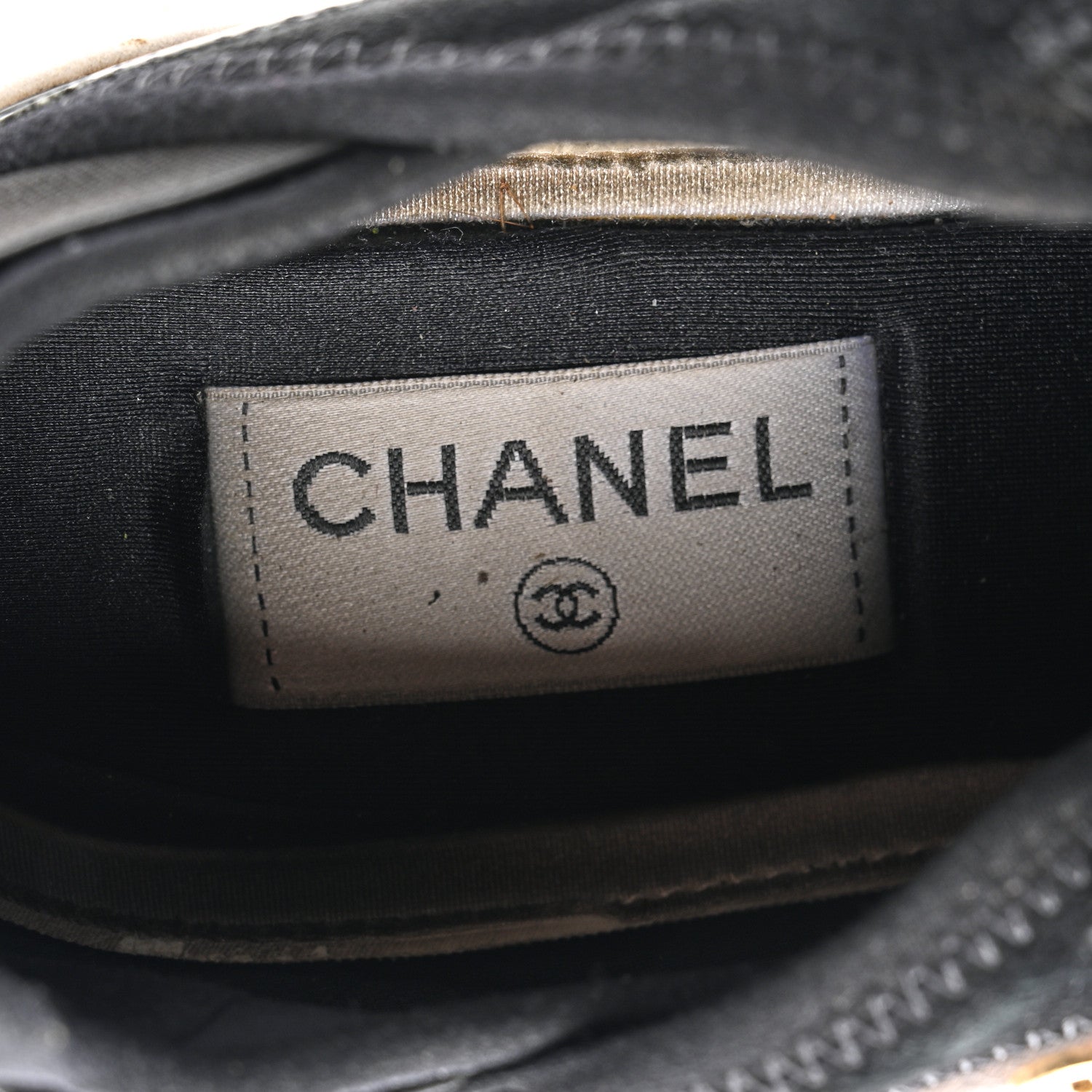 Chanel Velvet Calfskin Mixed Fibers CC Sneakers 37 Black 7 of 13