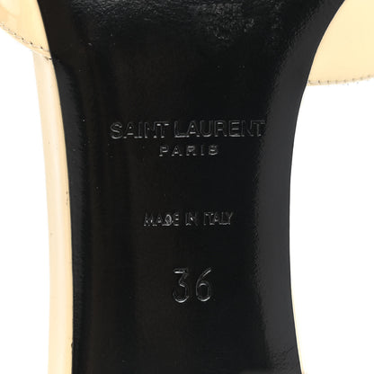 Saint Laurent Patent Anja 85 Ankle Strap Pointed Pumps 36 Coquille 6 of 10