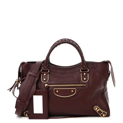 Balenciaga Chevre Gold Metallic Edge Hardware City Cassis 1 of 10
