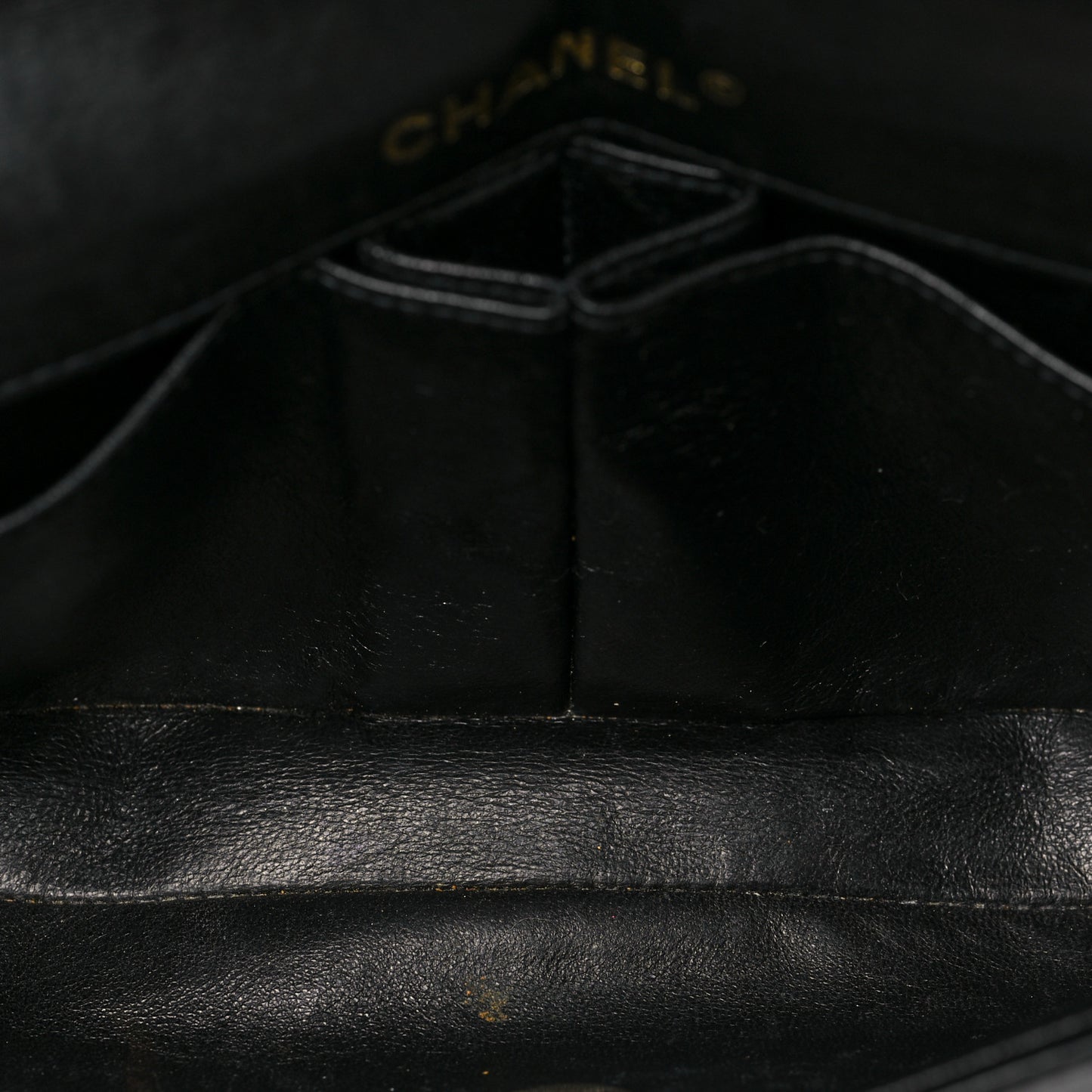 Lambskin East West Chocolate Bar Flap Black