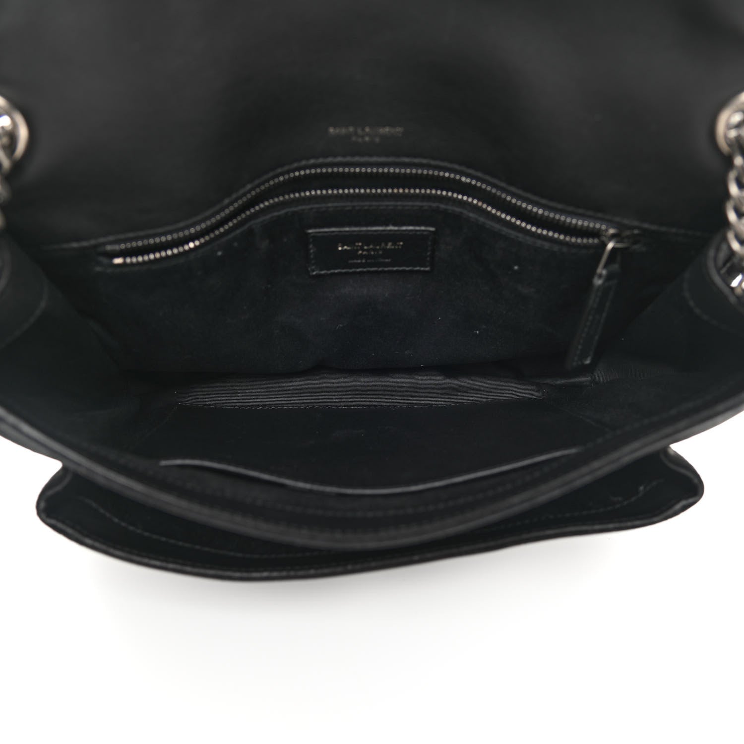 Saint Laurent Suede Monogram Medium Niki Chain Satchel Black 5 of 13