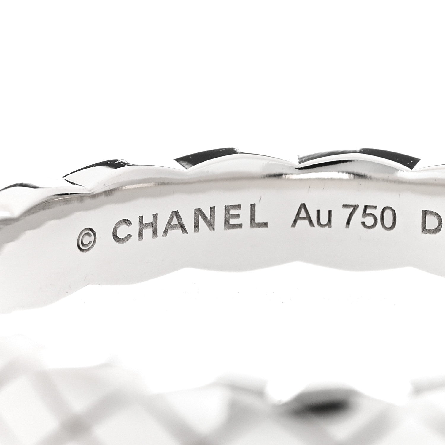 Chanel 18K White Gold Mini Coco Crush Ring 56 7.5 4 of 6