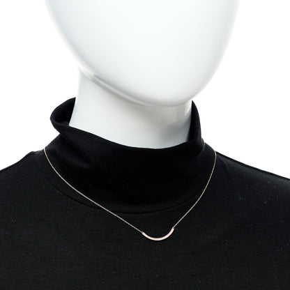 Jennifer Meyer 18K Yellow Gold Diamond Curved Stick Pendant Necklace 2 of 4