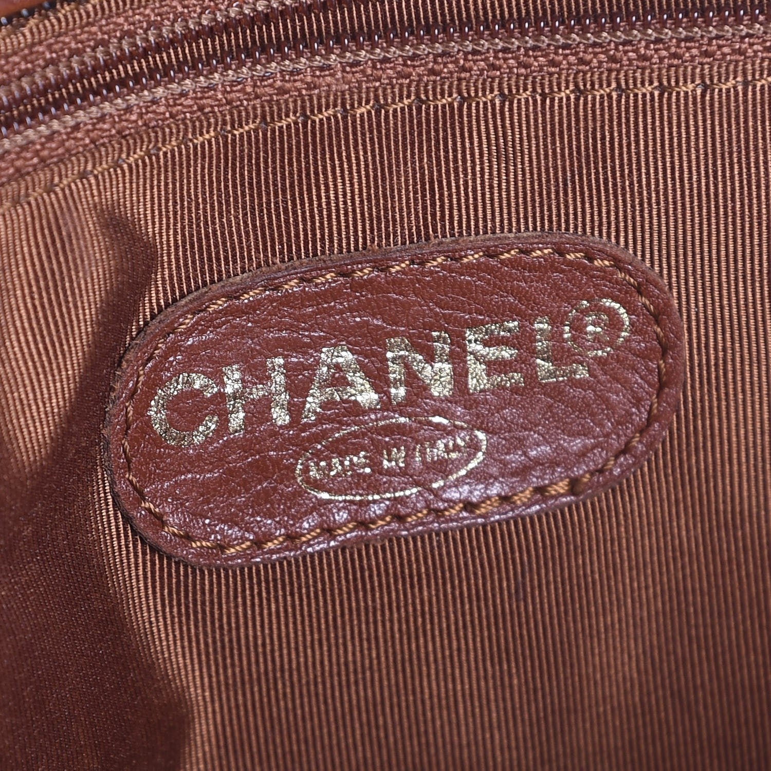 Chanel Lambskin CC Tote Brown 6 of 7